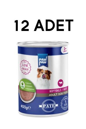 PawPaw Biftekli Chunk Yetişkin Köpek Konservesi 12 x 400 gr