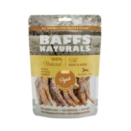 Baffs Naturals Kurutulmuş Tavuk Ayağı Köpek Ödülü 100 gr