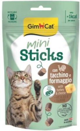 Gimcat Mini Sticks Hindili ve Peynirli Kedi Ödül Çubukları 50gr