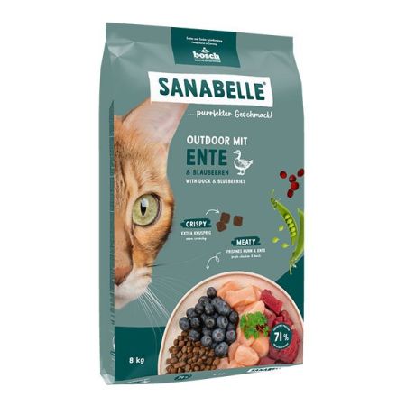 Sanabelle Outdoor Ördek Etli Yetişkin Kuru Kedi Maması 8 Kg