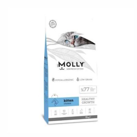 Molly Düşük Tahıllı Hypoallergenic Tavuklu Yavru Kedi Maması 15 Kg