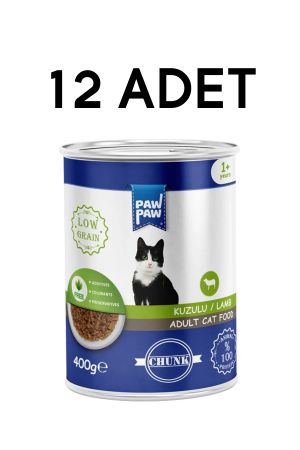 PawPaw Kuzulu Chunk Yetişkin Kedi Konservesi 12 x 400 gr