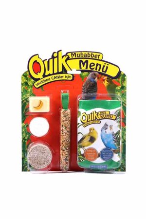 Quik Muhabbet Menü Kuş Seti Kraker Gagataşı Kum Seti