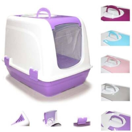 Şenyayla Küçük Lüx Kapalı Kedi Tuvaleti Karışık Renk 37x40x49 cm