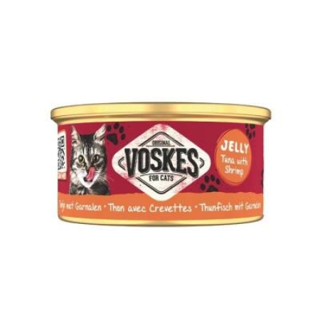 Voskes Jelly Ton Balığı ve Karidesli Yetişkin Kedi Konservesi 85 gr