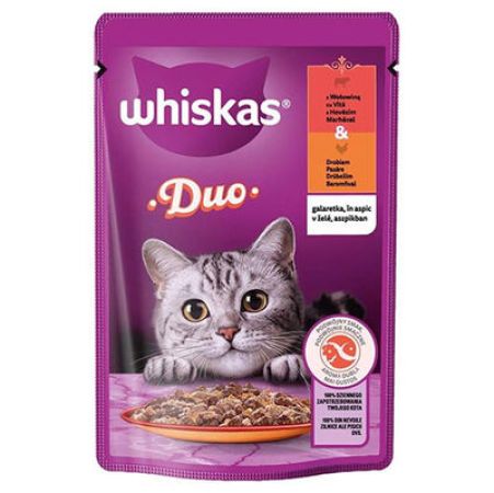 Whiskas Duo Kümes Hayvanlı ve Sığır Etli Kedi Maması 85 Gr