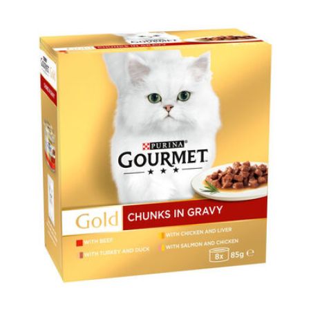 Gourmet Gold Box Sos İçerisinde Parça Seri Kedi Yaş Maması 85 Gr x 8 Adet ( 8 Al 6 Öde)
