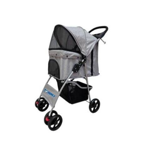 Tommy Evcil Hayvan Arabası 80.5x45.5x101 Cm Gri Max 15 kg