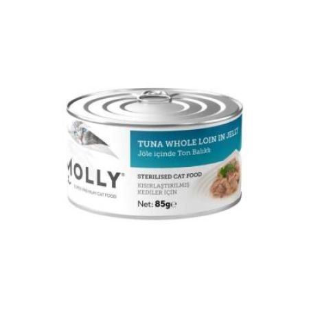 Molly Jöle İçinde Ton Balıklı Tahılsız Kısırlaştırılmış Yetişkin Kedi Konservesi 85 gr