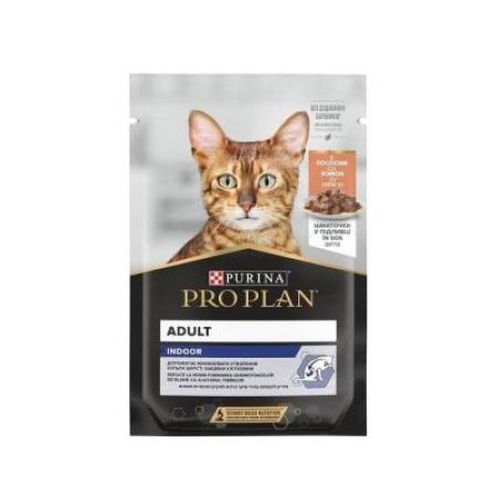 Pro Plan Pouch Indoor Sos içinde Somonlu Yetişkin Kedi Konservesi 85 gr