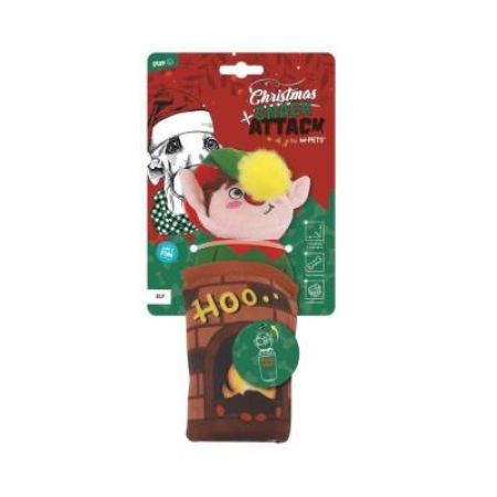 M-Pets Christmas Elf Ödül Hazneli Peluş Köpek Oyuncağı
