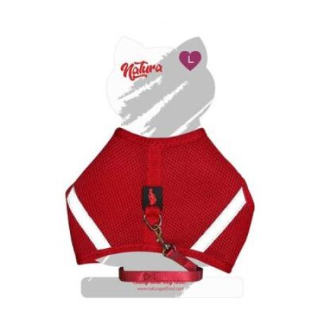 Natura Air Net Kedi Göğüs Tasması L Kırmızı