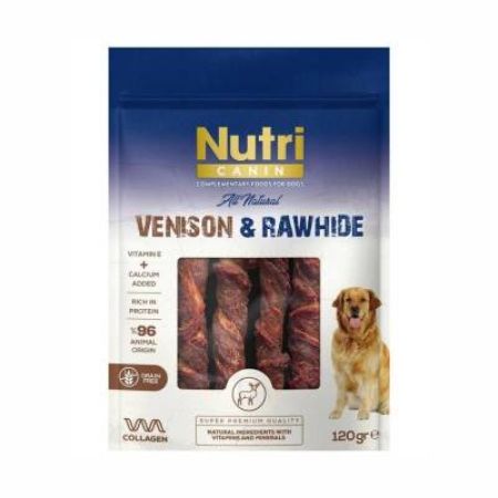 Nutri Canin Rawhide Geyik Etli Sargılı Kemik Köpek Ödülü 120 gr