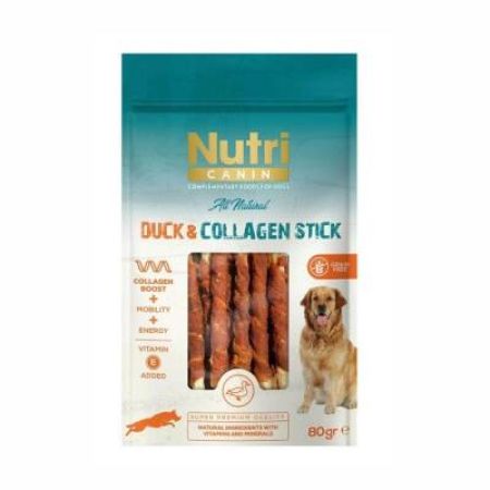 Nutri Canin Collagen Stick Ördek Eti Sargılı Kemik Köpek Ödülü 80 gr