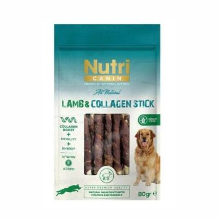 Nutri Canin Collagen Stick Kuzu Eti Sargılı Kemik Köpek Ödülü 80 gr