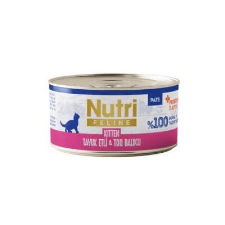 Nutri Feline Tavuk Etli ve Ton Balıklı Tahılsız Yavru Kedi Konservesi 70 gr