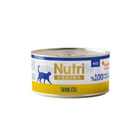 Nutri Feline Tavuk Etli Tahılsız Yetişkin Kedi Konservesi 70 gr