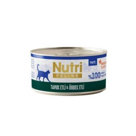 Nutri Feline Tavuk Etli ve Ördekli Tahılsız Yetişkin Kedi Konservesi 70 gr