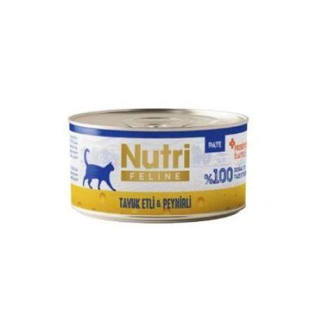 Nutri Feline Tavuk Etli ve Peynirli Tahılsız Yetişkin Kedi Konservesi 70 gr
