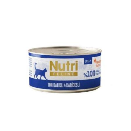 Nutri Feline Ton Balıklı ve Karidesli Tahılsız Yetişkin Kedi Konservesi 70 gr