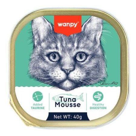 Wanpy Alutray Ton Balıklı Pate Yetişkin Kedi Konservesi 6x40 Gr
