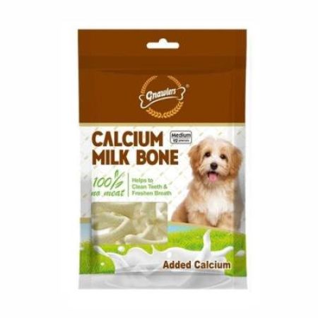 Gnawlers Kalsiyumlu Sütlü Köpek Ödül Kemiği M 7,5 cm 12'li