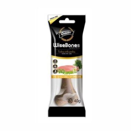 Gnawlers Wise Bone Hindi ve Maydonozlu Köpek Ödül Kemiği M 40 gr