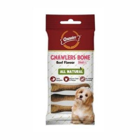 Gnawlers Biftekli Köpek Ödül Kemiği S 7,5 cm 6'lı 108 gr