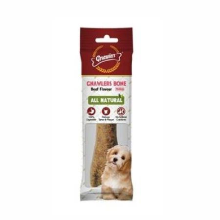 Gnawlers Biftekli Köpek Ödül Kemiği M 12,5 cm 95 gr