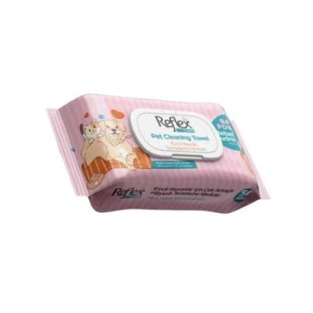 Reflex Care Kedi ve Köpekler İçin Çok Amaçlı Hijyenik Temizleme Mendili 50'li