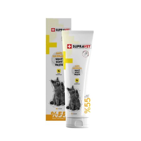 Supravet Malt Soft Paste Anti-Hairball Tüy Yumağı Engelleyici Malt Kedi Macunu 100 gr