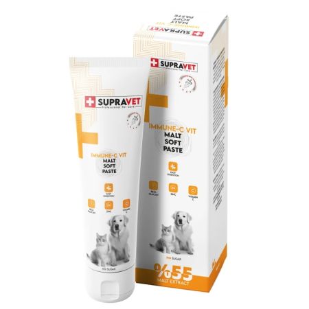 Supravet Immune C Bağışıklık Güçlendirici Kediler ve Köpekler için Malt Macunu 100 gr