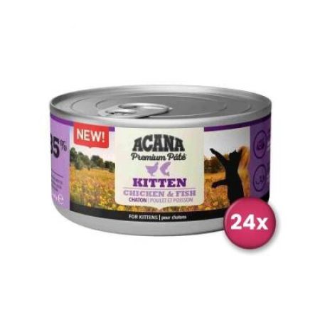 Acana Premium Pate (Ezme) Tavuklu ve Balıklı Yavru Kedi Konservesi 85 Gr X 24 Adet