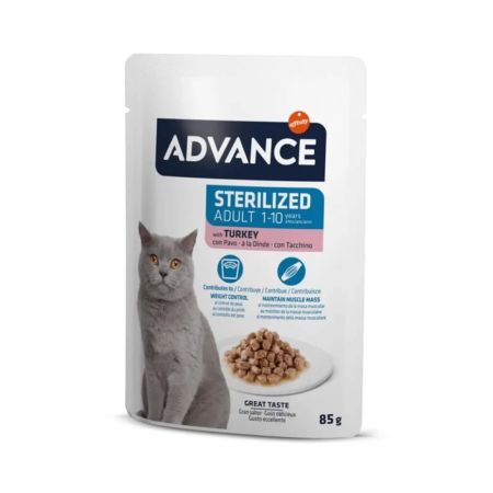 Advance Hindili Pouch Kısırlaştırılmış Yetişkin Kedi Yaş Maması 85 gr