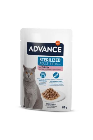 Advance Hindili Yetişkin Kısır Kedi Pouch Konservesi 85gr