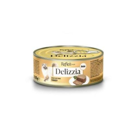 Reflex Plus Delizzia Kıyılmış Hindi Etli Yetişkin Kedi Konservesi 85 gr