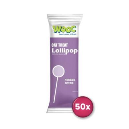 Wooc Tavuk ve Yaban Mersinli Lollipop Kedi Ödül Maması 50'li