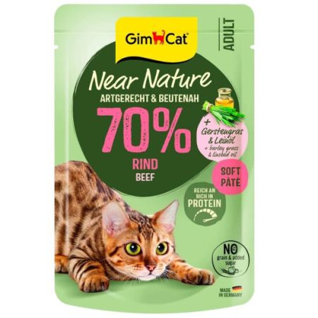 Gimcat Near Nature Pouch Sığır Etli Kedi Yaş Maması 85 Gr