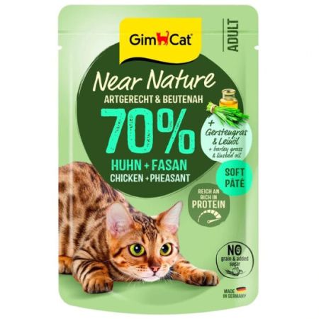 Gimcat Near Nature Pouch Tavuk ve Sülün Etli Kedi Yaş Maması 85 Gr