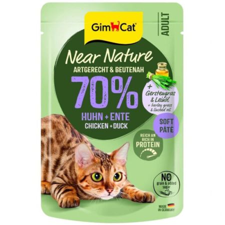Gimcat Near Nature Pouch Tavuk ve Ördek Etli Kedi Yaş Maması 85 Gr