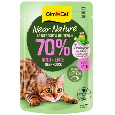 Gimcat Near Nature Pouch Sığır Etli ve Ördekli Kedi Yaş Maması 85 Gr