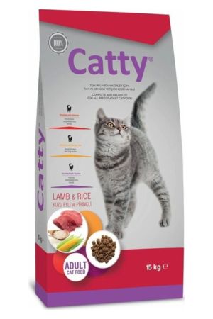 Catty Kuzulu ve Pirinçli Yetişkin Kedi Maması 15 kg