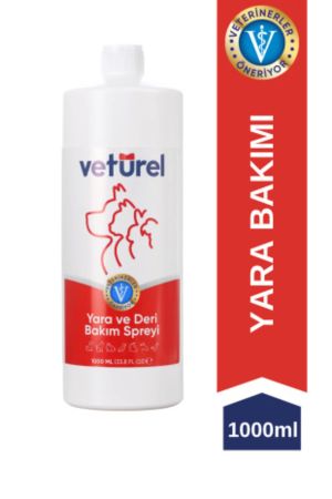 Veturel Kedi Köpek Yara Deri Günlük Bakımı Saf Hipokloröz Yanık Kızarıklık Tahriş Yara Spreyi 300 ml