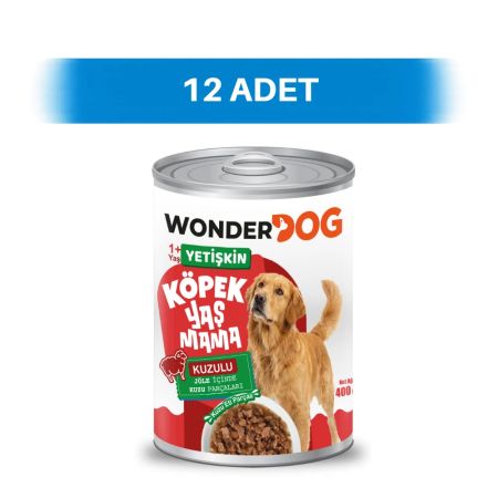WonderDog Kuzulu Yetişkin Köpek Konservesi 12 x 400 gr