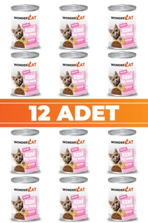 WonderCat Tavuklu Yavru Kedi Konservesi 400gr x 12 Adet