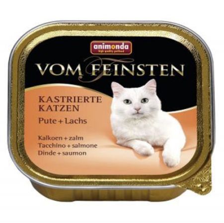 Animonda 83228 Vom Feinsten Hindi ve Somonlu Kısırlaştırılmış Kedi Maması 100 Gr