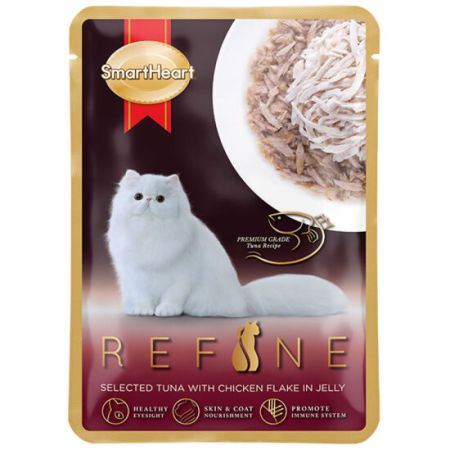 Smart Refine Pouch Jöle Seçilmiş Tavuk Etli ve Ton Balıklı Kedi Yaş Maması 70 Gr