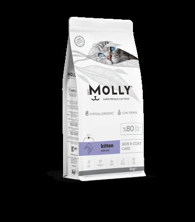 Molly Hipoalerjenik Düşük Tahıllı Somonlu Yavru Kedi Maması 2 kg