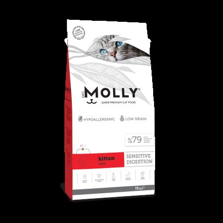 Molly Hipoalerjenik Düşük Tahıllı Kuzulu Yavru Kedi Maması 15 kg