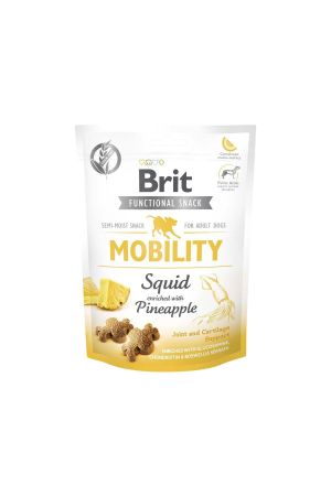 Brit Mobility Glutensiz Ananas ve Kalamarlı Kemik Gelişimi İçin Köpek Ödülü 150 gr